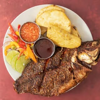 Fried Yam & Tilapia